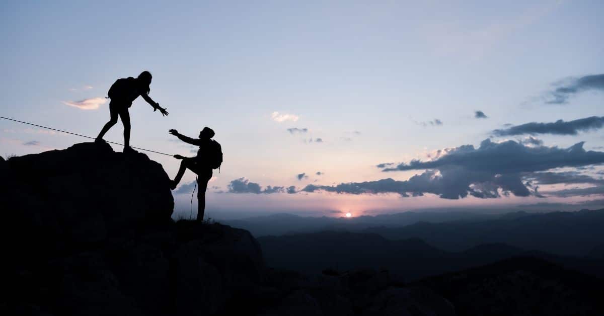 Support_FB Climbing illustrating help and support